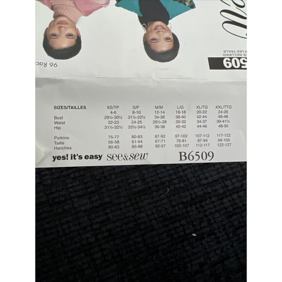 Butterick See & Sew B6509 Lined, Hooded Jacket w Sleeve Variations Sz 4-26 UNCUT - Picture 3 of 3